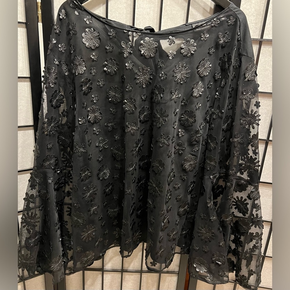 New York & Company Bell Sleeve Blouse - Size XXL